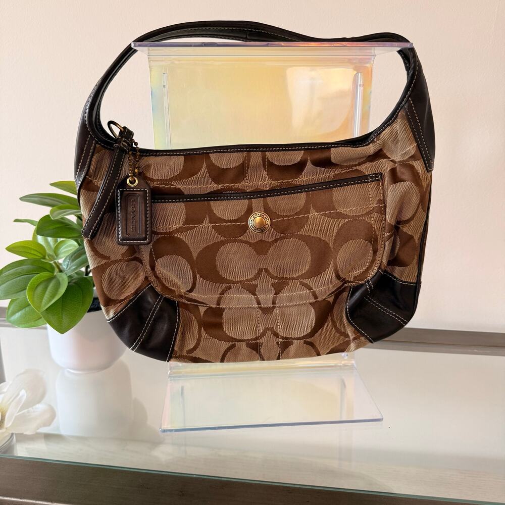 Vintage Coach Ergo Signature Hobo 10764 Brown Tan Y2K Shoulder Bag